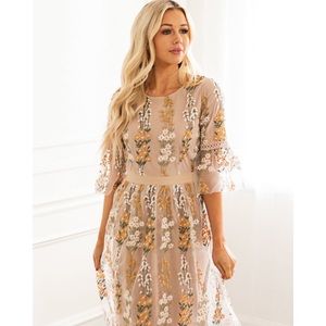 Embroidered Floral Dress
